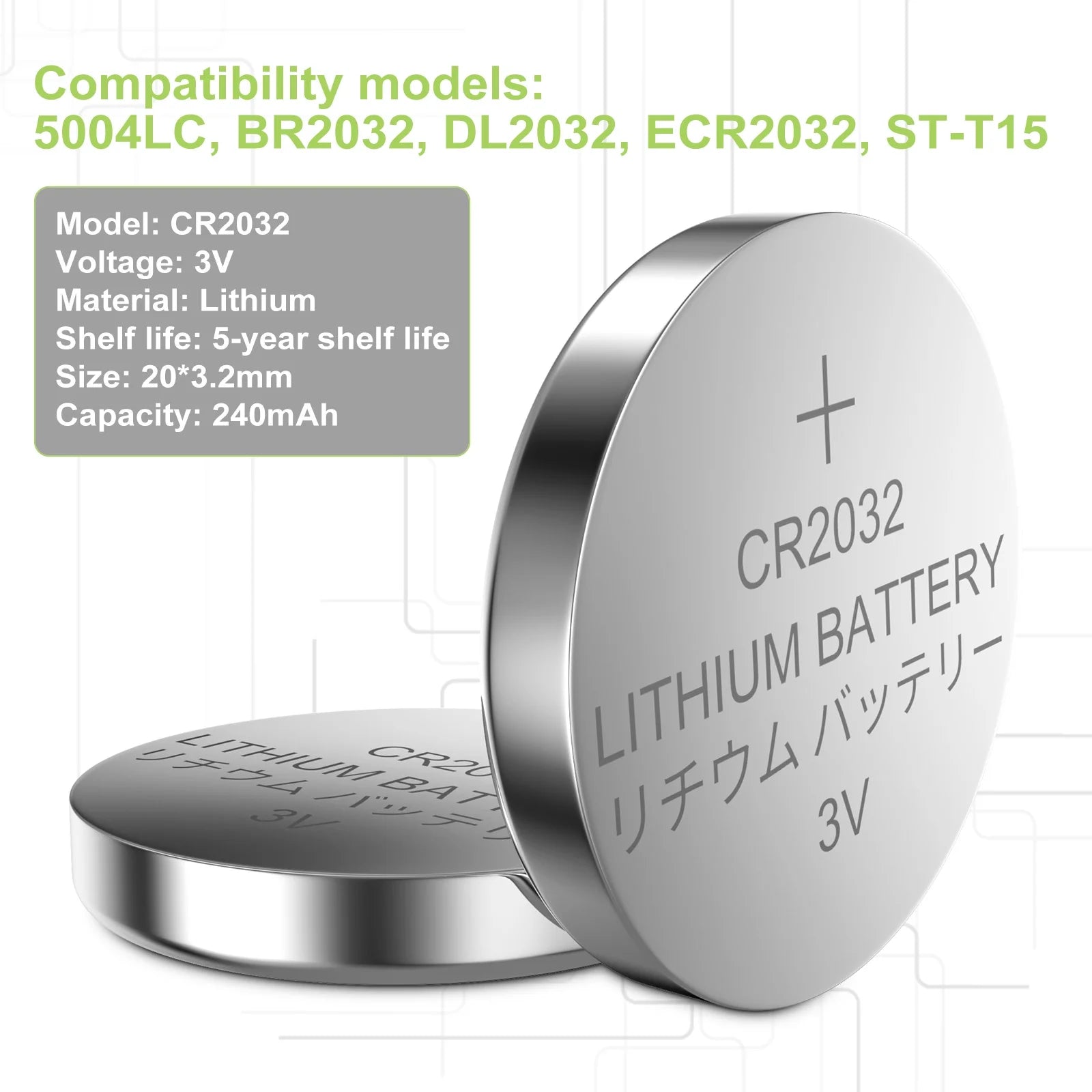 20 Pack  CR2032 Battery 3 Volt Lithium Battery