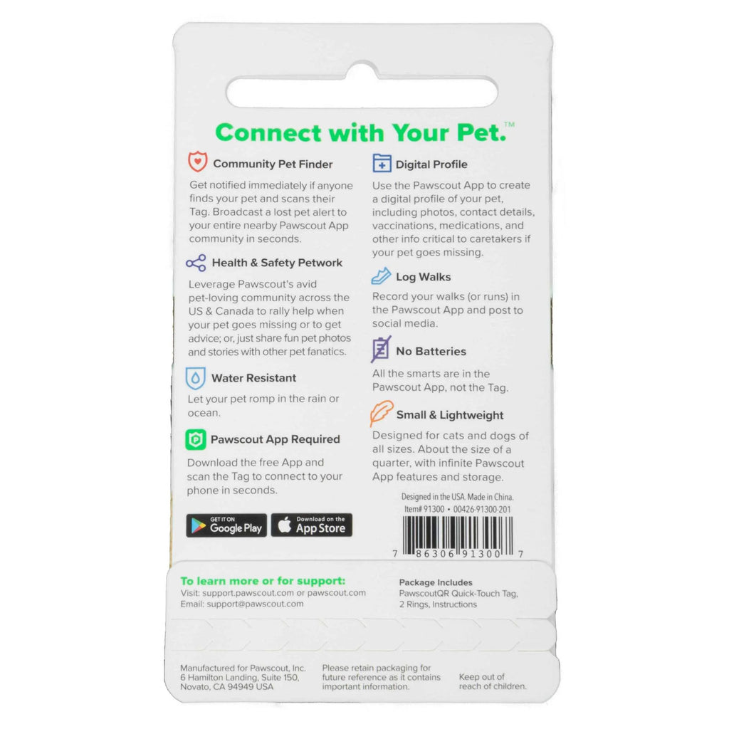 qr Smart Pet Tag for Dogs & Cats, Pair with App to Send Lost & Found Pet Alerts